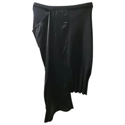 Pre-owned Liviana Conti Wool Mid-length Skirt In Black