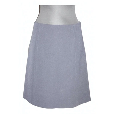Pre-owned Prada Wool Skirt In Blue