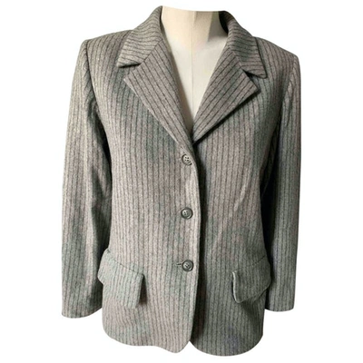 Pre-owned Saint Laurent Cashmere Blazer In Grey