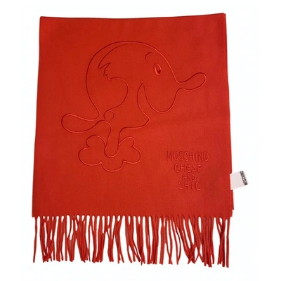 Pre-owned Moschino Cheap And Chic Wool Scarf In Red