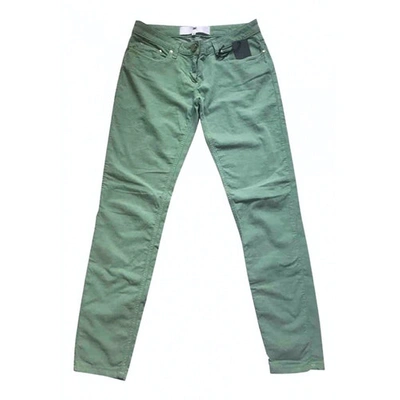 Pre-owned Elisabetta Franchi Trousers In Green