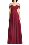 Dessy Collection Ruched Chiffon Dress In Burgundy