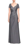 LA FEMME SWEETHEART NECK JERSEY GOWN,849667078652