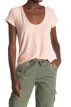 James Perse Deep Scoop Neck T-shirt In Venus