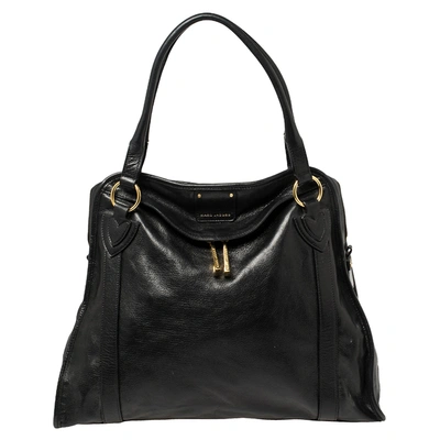 Pre-owned Marc Jacobs Black Leather Wellington Fulton Satchel