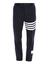 THOM BROWNE 4-BAR CHINO trousers IN BLUE