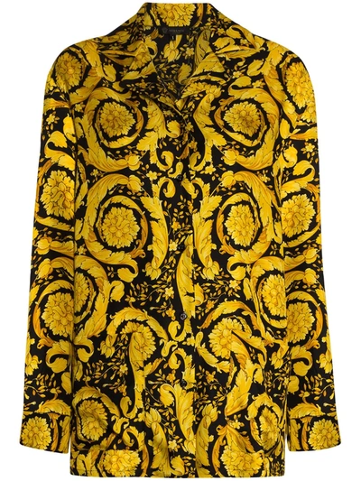 VERSACE BAROQUE-PRINT PAJAMA SHIRT