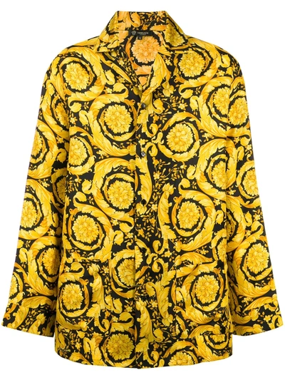 VERSACE BAROCCO-PRINT PYJAMA SHIRT