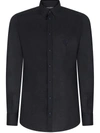 DOLCE & GABBANA LONG-SLEEVE FLAX SHIRT