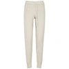 Varley Alice Knitted Cotton Sweatpants In Light Grey