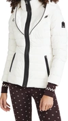 Mackage Andrea Lightweight Hooded Water Repellent Down Puffer Jacket In Off White