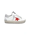 GOLDEN GOOSE Hi Star Sneaker in White Ruby Red/Silver