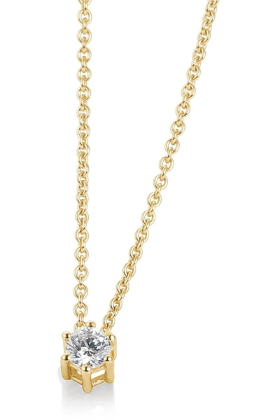 Breuning 14k Yellow Gold Diamond Solitaire Pendant Necklace