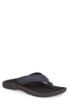 Olukai Hokua Flip Flop In Trench Blue/ Black