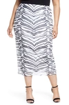Afrm Felix Power Mesh Skirt In Blanc Tiger