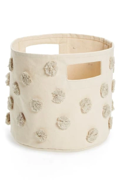 Pehr Mini Pompom Canvas Bin