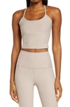Beyond Yoga Space-dye Racerback Cropped Top In Chai