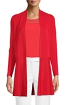 Anne Klein Plus Size Monterey Open-front Cardigan Sweater In Poppy