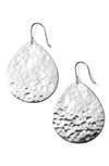 Ippolita Sterling Silver Classico Cringle Hammered Teardrop Drop Earrings In Silver