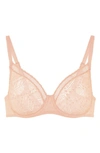 Simone Perele Comete Full Coverage Lace Bra In Pinky Sand