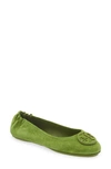 Tory Burch Minnie Travel Ballet Flat, Suede In Shiso