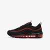 Nike Air Max 97 Big Kidsâ Shoe In Black,black,chile Red