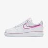 Nike White Air Force 1 Low Sneakers In White,fireberry