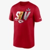 Nike Dri-fit Super Bowl Lv Lockup Men's T-shirt In University Red