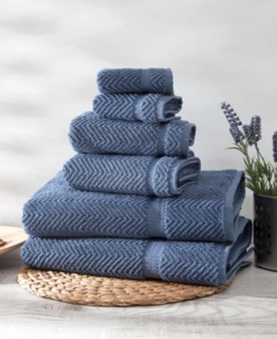 Ozan Premium Home Maui 6-pc. Towel Set Bedding In Midnight Blue