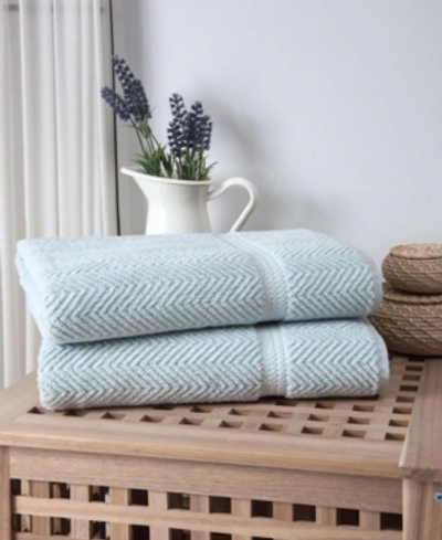 Ozan Premium Home Maui 2-pc. Bath Towel Set Bedding In Light Aqua