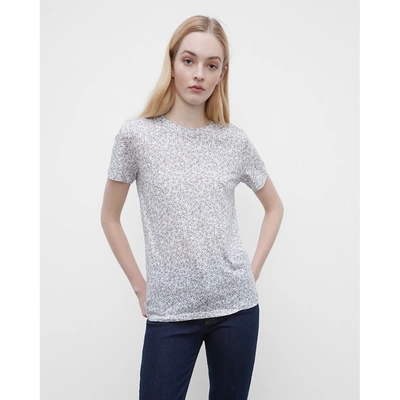 Club Monaco Floral Leary Tee In White Ground Floral