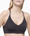 Calvin Klein Invisibles Comfort Lightly Lined Triangle Bralette Qf5753 In Black