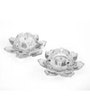 Godinger Lotus Votive Holder - Set Of 2 In Clear