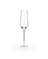 VISKI RAYE ANGLED CRYSTAL CHAMPAGNE FLUTES, SET OF 2, 8 OZ