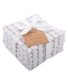 Kaf Home Checkered Terry Dishcloth, Set Of 6 In Gray