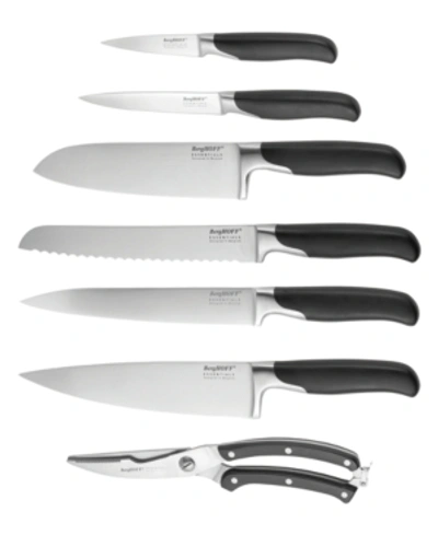 Berghoff Essential Knife Block Set, 8 Piece In Black