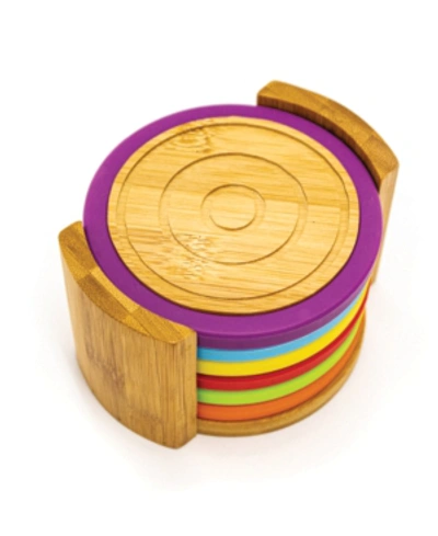 Berghoff Bamboo 6 Piece Coaster Set With Silicone Rims In Nocolor