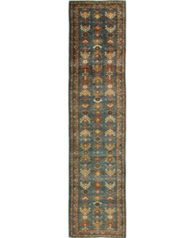 Bb Rugs One Of A Kind Pak Tribal 2'11" X 12'7" Runner Area Rug In Green
