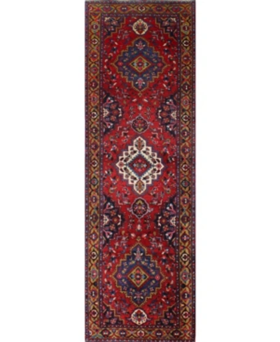 Bb Rugs One Of A Kind Hamadan 3'3" X 10'10" Runner Area Rug In Red