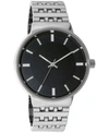 INC INTERNATIONAL CONCEPTS MEN'S SILVER-TONE BRACELET WATCH 40MM, CREATED FOR MACY'S