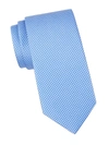 Eton Solid Silk Tie In Blue