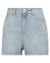 Emporio Armani Denim Shorts In Blue