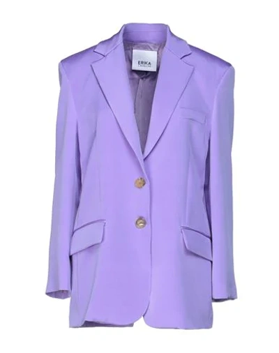 Erika Cavallini Suit Jackets In Purple