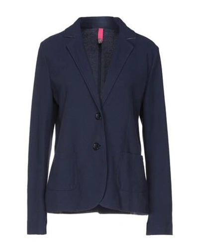 19.70 Nineteen Seventy Suit Jackets In Dark Blue
