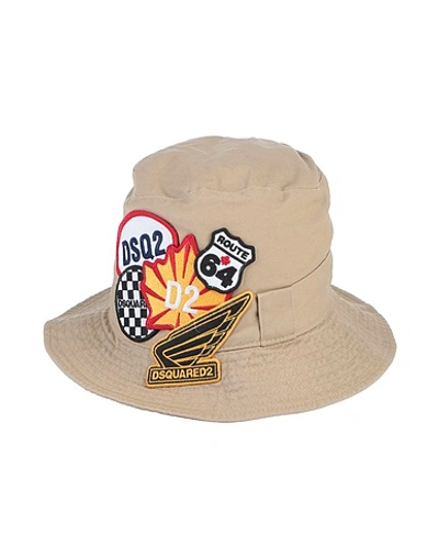 Dsquared2 Hats In Beige