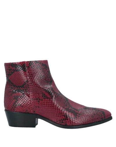 Twinset Ankle Boots In Red