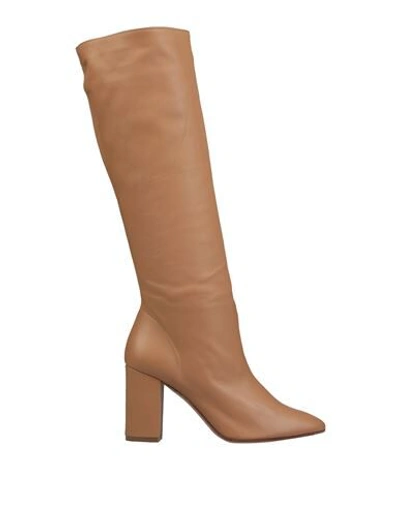 Aldo Castagna Knee Boots In Sand