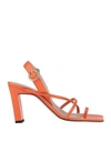Wandler Toe Strap Sandals In Orange