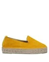 Manebi Hamptons Suede Platform Espadrilles In Ocher