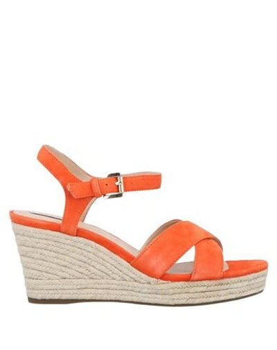 Geox Sandals In Orange